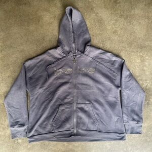 RARE MODERN ATHLETIC ATHLEISUREWEAR SPORTY BEBE ZIP UP Y2k 2000s HOODIE